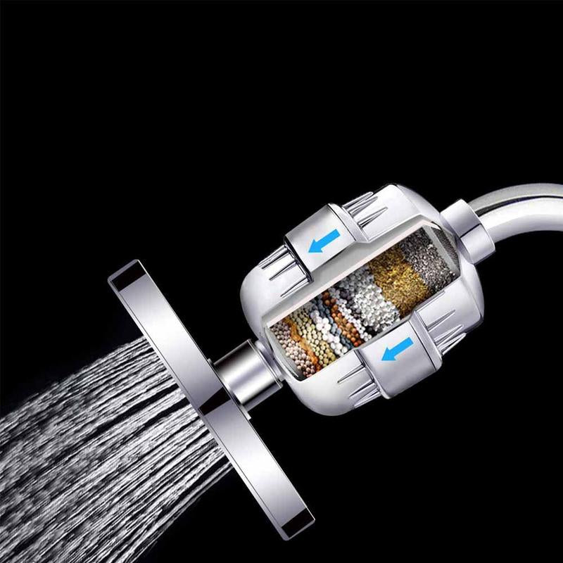 1Pc 18 Stage Shower Head Filter High Output Clean Hard Water and Softener Remove Chlorine and Fluoride with Heavy Metals Suit Kinds of Shower Head